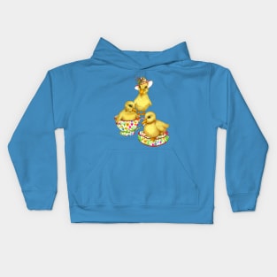 Posh Yellow Ducklings Kids Hoodie